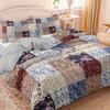 3Pcs Patchwork Floral Paisley Bedding Duvet Cover Set Bohemian Style Bedding Quilt Set Vintage Themed Bed Quilt Set Rustic