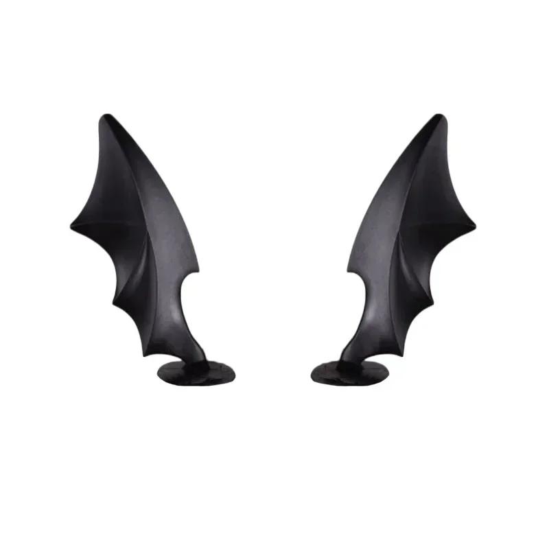cool 2Pcs Large Size Motorcycle Helmet Decoration Devil Horn Colorful Motorbike Bicycle Decoration Helmet Stickers Accessory