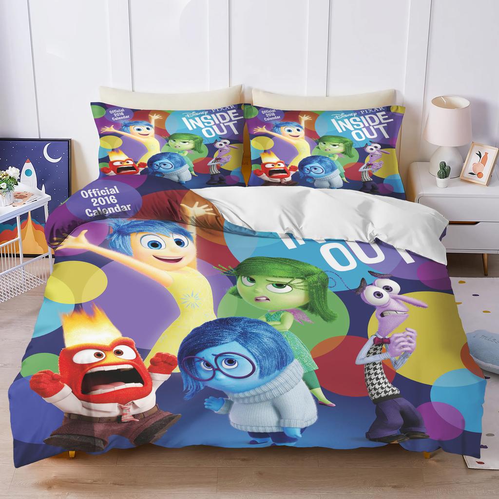 Inside Out Duvet Cover Set Comforter Bedding 3d Children'S Bedding Set 3-Piece 1 Quilt Cover King Size