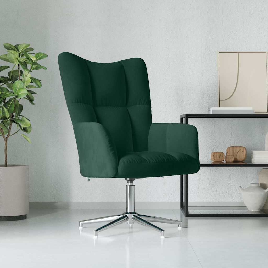 Relax Armchair Dark Green Velvet