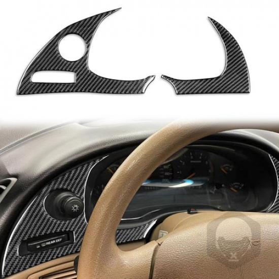 Carbon Fiber Interior Dashboard Panel Decor Cover For Ford Mustang 1996-2003 LHD