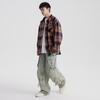 2024 Brief Langarmhemd Japanischer Hong Kong Stil Ins Loses Hemd Jungen Sommer Trendy Vielseitig Casual Mantel
