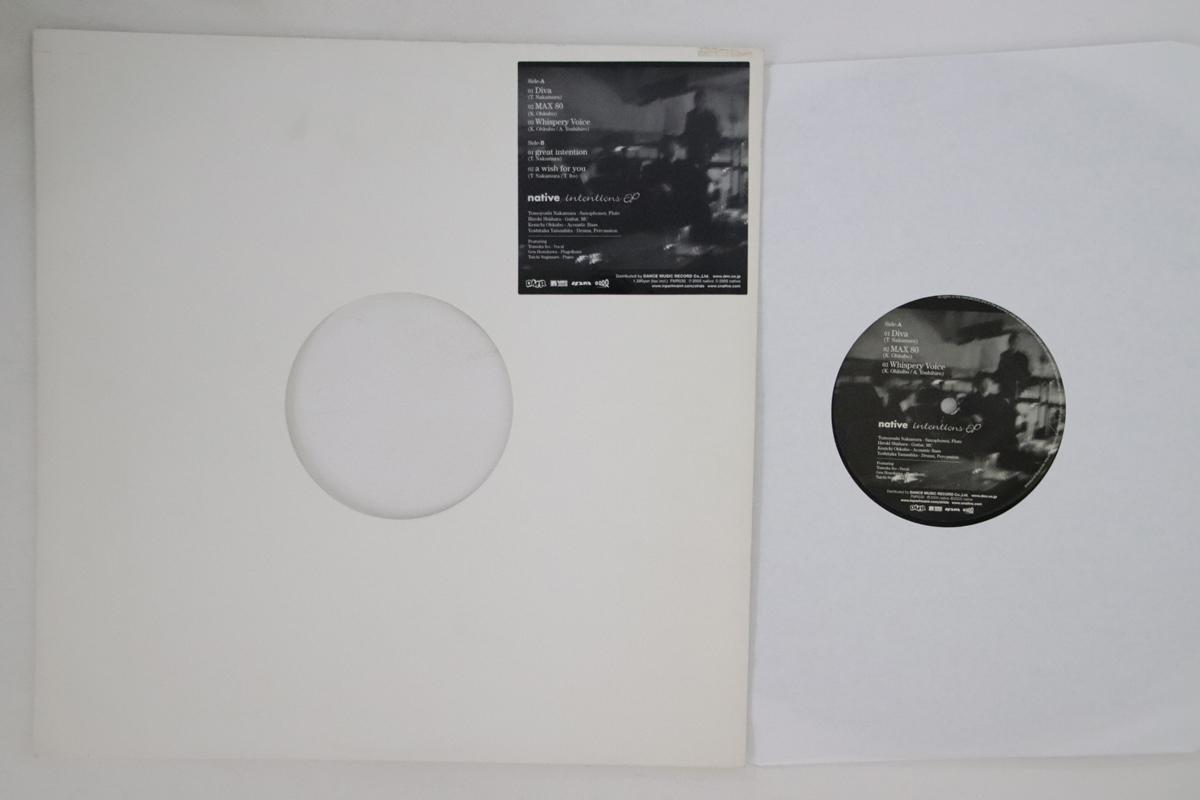

12inch Record NATIVE - Intentions FMR030 DMR 2005 Japan Pop Used