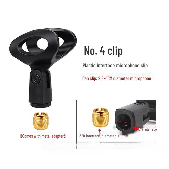 Universal Boom Arm Microphone Clip for Broadcasting & Interviews