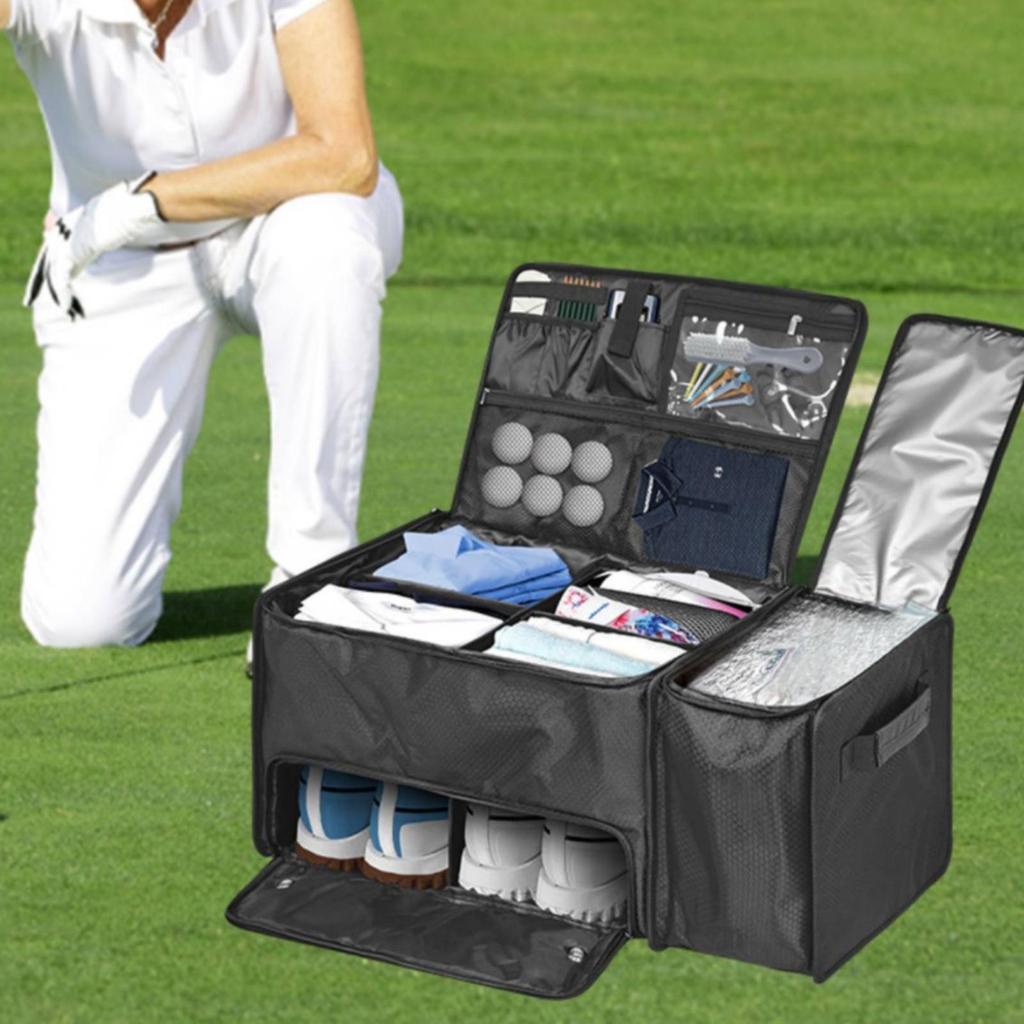 Golf Trunk Organizer Reinforced Storage Bag Lasting Shape for Golfers