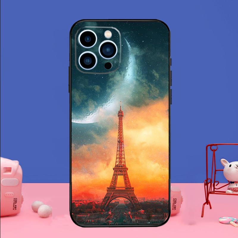 Paris Eiffel Tower France Phone Case For iPhone 16 15 14 13 12 11 17 Pro Max Plus 12 13 mini 16e 17 Air Bumper Cover