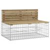 VidaXL Banc de jardin design gabion 103x70x65 cm bois de pin imprégné 834376