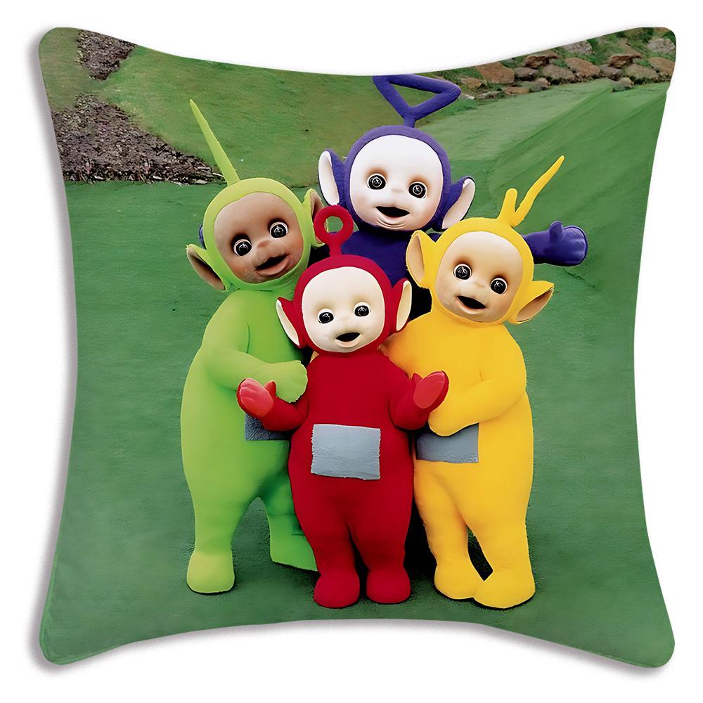 Cute Cartoon For Teletubbiess Pillow Covers Cartoon Sofa Decorative Home Double-sided Printing Short Plush Cute Cushion Cover