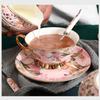 Pink Bird Ceramic Coffee Tea Cup Set