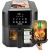 Friteuse Airfryer - BOURGINI - XXL - Capacité 8 L - Température Variable - Cuisson Sans Huile