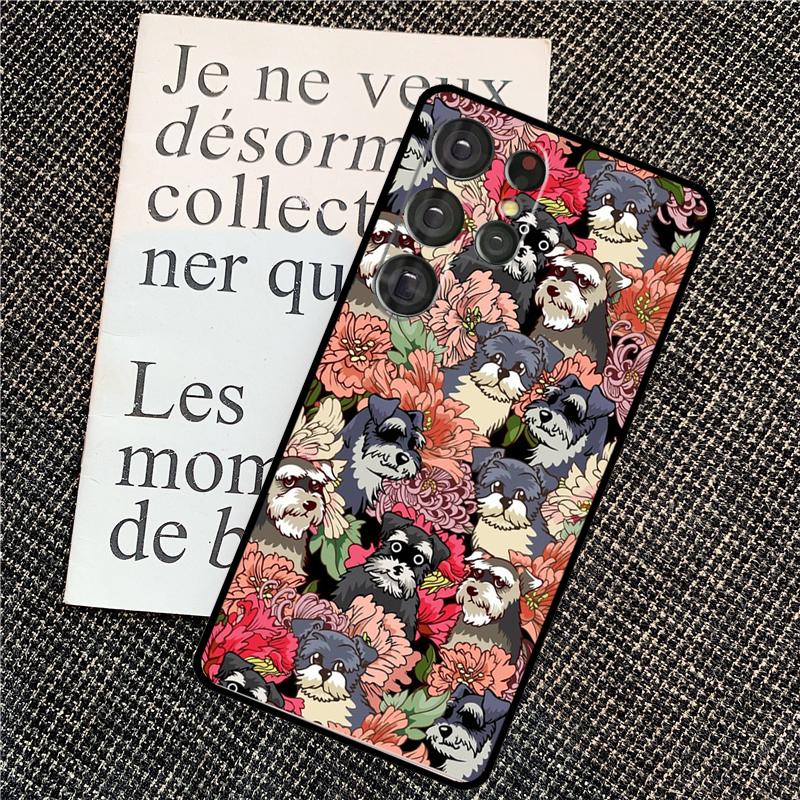 

Schnauzer Puppy Dog Art Cover For Samsung Galaxy S24 Ultra S22 S23 Plus S20 S21 FE S8 S9 S10 Note 10 20 Ultra Case Galaxy S10