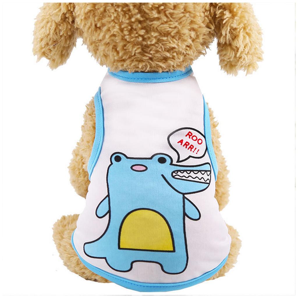 Pet Cartoon Print Vest Dog Clothes Summer Thin Cat Outfit Cute Pet Vest for Small Medium Large Dogs