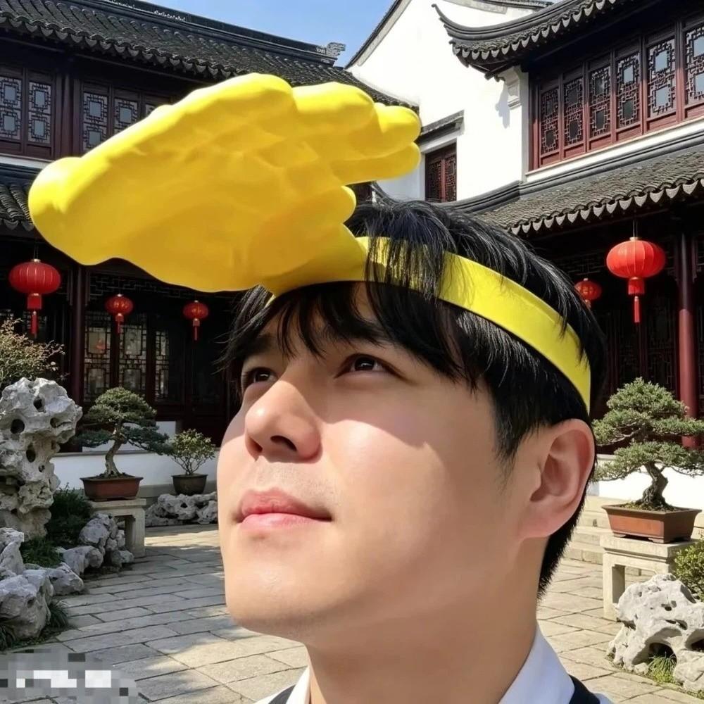 3D Printing Hand Shape Sun Hat Adjustable Detachable Hand Sun Protection Cap Portable Multifunction Funny Sunshade Cap
