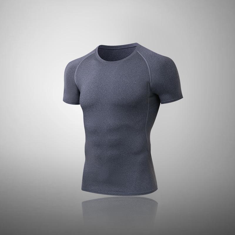 Men's High-Elastic Compression Sports Leggings: Quick-Dry, Long Pants for Running, Basketball & Fitness.