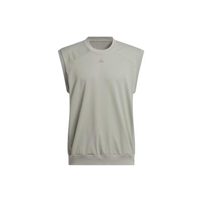 Go-To Vest Letter Pattern Print Round Neck Sleeveless Top Men Tops Pebble-Grey IU4713