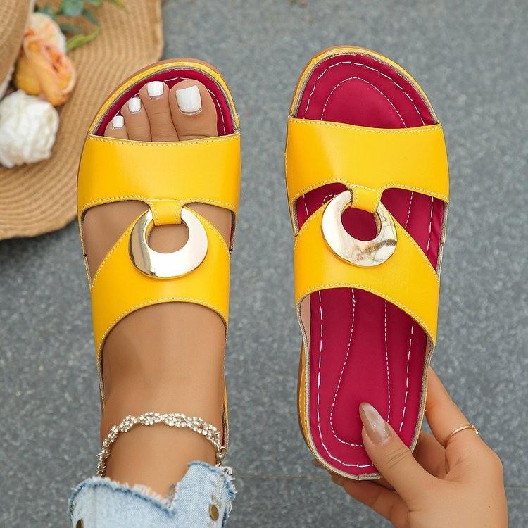 

Туфли на высоком каблуке, женские сандалии, весна/лето 2025, новый универсальный дизайн с вырезами 44 жёлтый