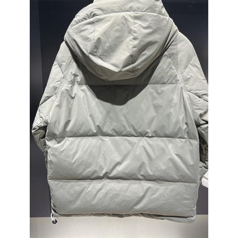 Export Tail Goods Classy Hooded down Jacket Men Winter Tide All-Matching Thick Warm White Duck down Overalls Men