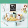 Pretend Kitchen Toy Set With Wooden Tea Cups And Lemon Tea For Toddlers And Preschoolers