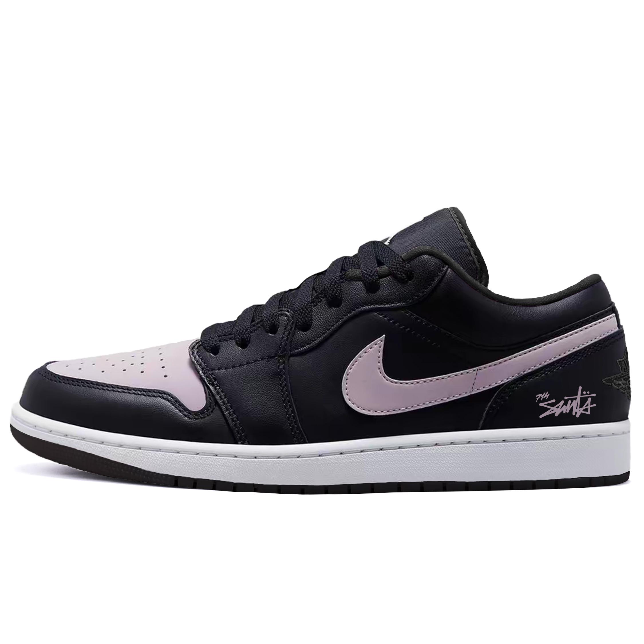 

Jordan Air Jordan 1 Abrasion Resistant Low top Vintage Basketball Shoes Unisex Black Purple 553558-132(Team975-) 36