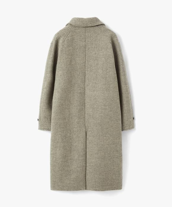 Leumadeu Wool Balmacaan Long Coat - Grey