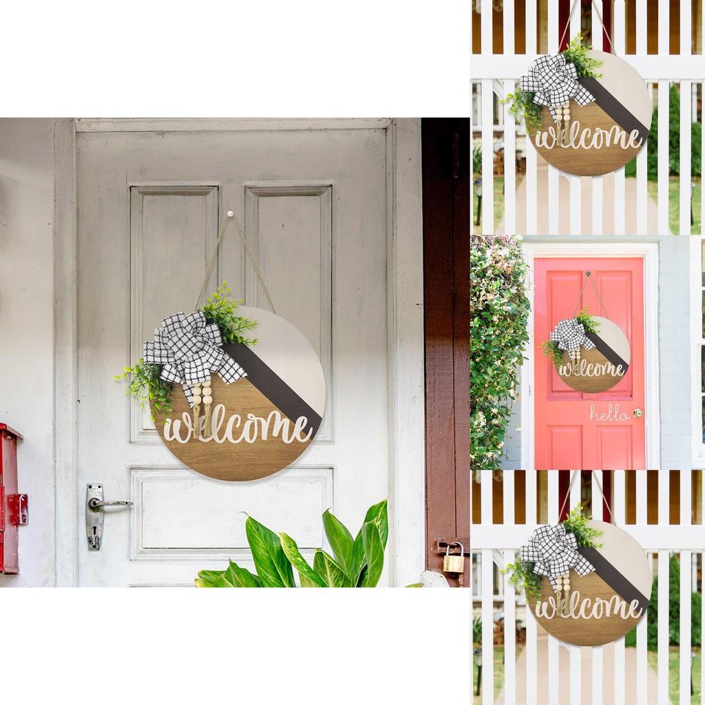 And Black Whimsical White Bow Door Decor Wreath With Rustic Wooden Beads Tassels And