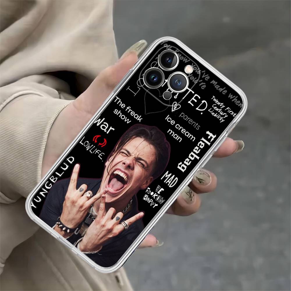 Y-Yungblud Hot Singer Phone Case for iPhone 17 16 15 Plus 14 13 Mini 12 11 Pro Max Soft Shell Cover