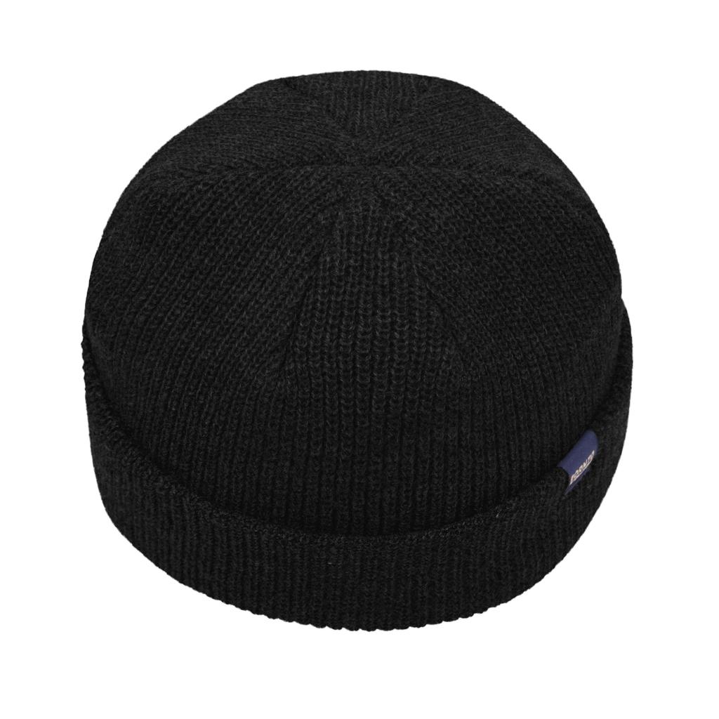 Croogo Beanie Knit Street Knit Islamic Short Cappuccino Solid Winter Cap, Style, Men's Watch, Shallow, Double-Layered Fabric, Striped, Hat, Watch,