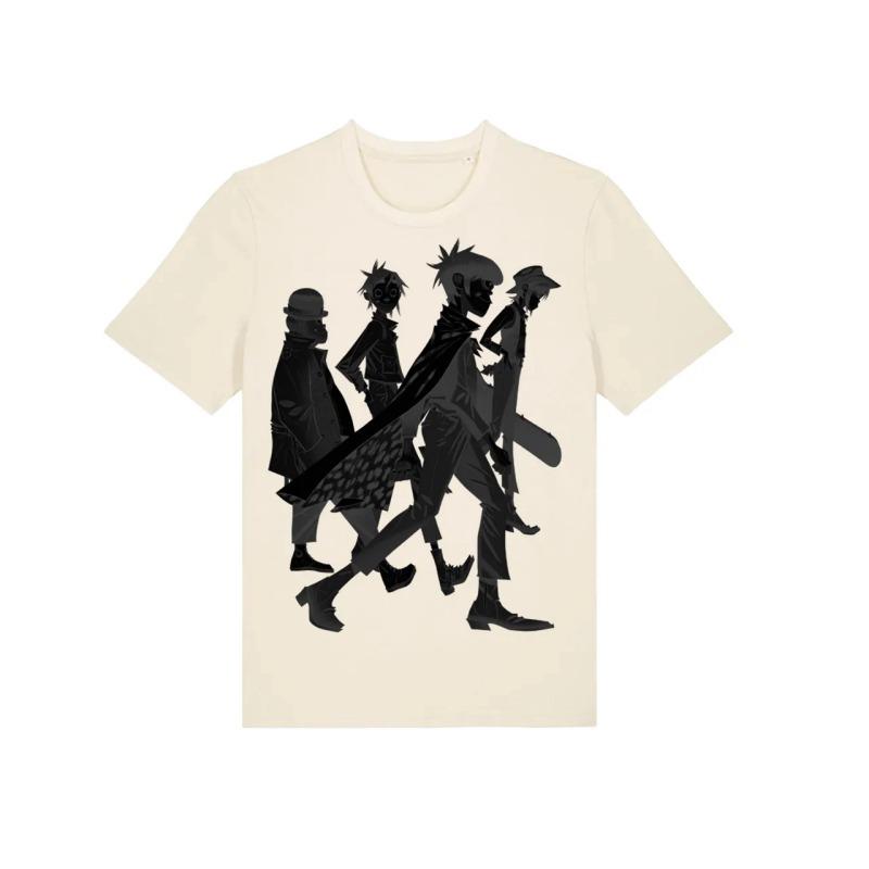 Summer (Virtual Band) Gorillaz Hip-Hop American Retro Polyester Casual Short-Sleeved Round-neck T-Shirt
