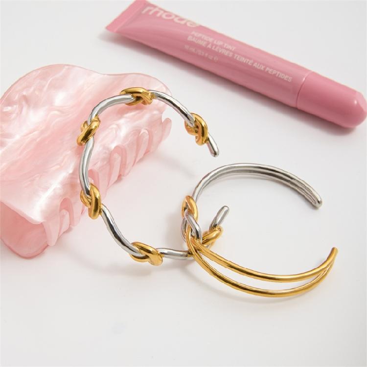 Moderne Edelstahl-Knoten-Armbandkette Verstellbarer Handgelenkschmuck Für Beide Geschlechter Stilvolles Design