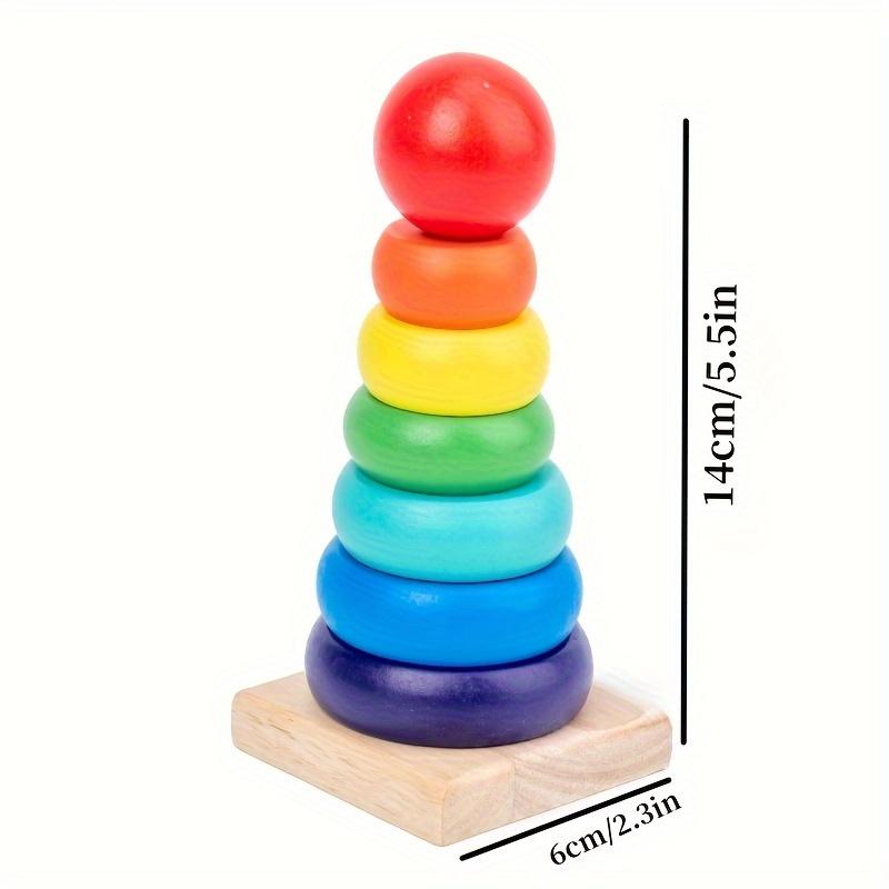 

Монтессори Радужная Башня Игрушки Красочный Штабелер Деревянное Кольцо Детские Игрушки Младенцы Ранние Развивающие Игры Конструкторы Игрушки Подарок
