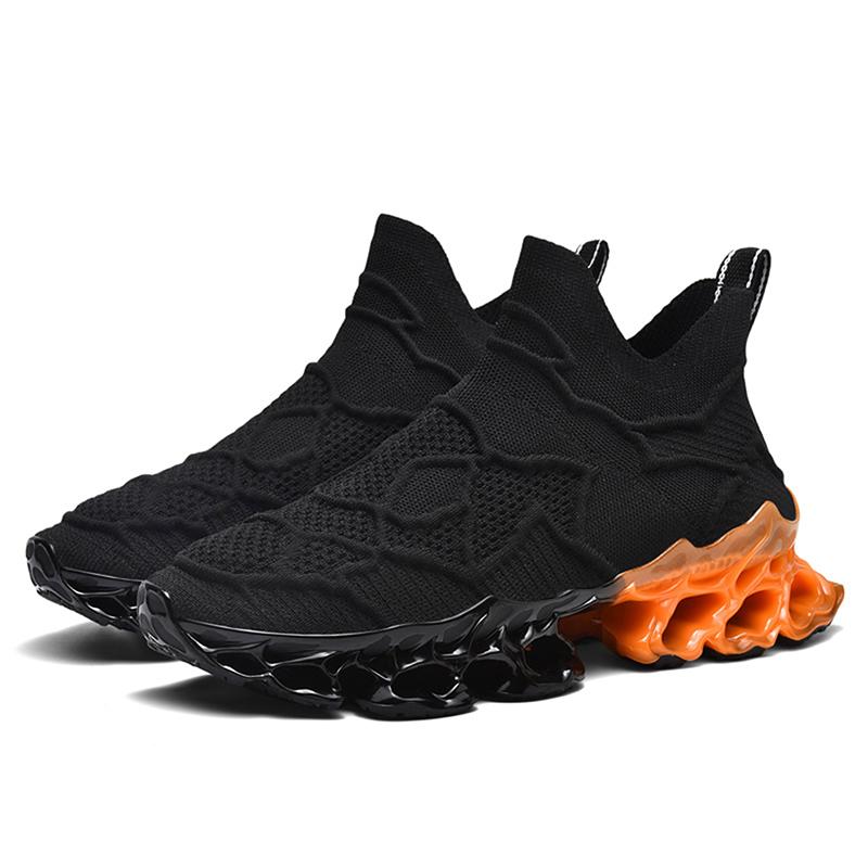 Modische Trailrunning-Sport-Sportschuhe für Herren, bequeme Freizeit, leichte, atmungsaktive Strick-Sneaker