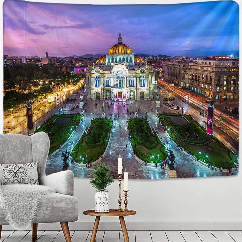 Home Decoration Christmas Decoration Fairy House Paypet Wall Hanging Natural Decoration Pansy Psychedelic Hippie Polish Tapestry