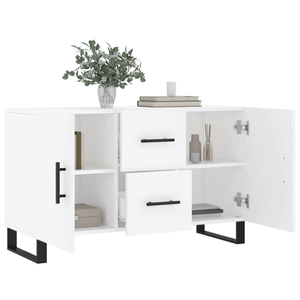 vidaXL Sideboard White 100x36x60 Cm Wood Material