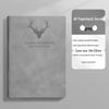 Custom Logo A5 Soft Leather Notebook with Deer Head for Business Meetings