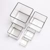 Square Acrylic Flower Box Clear Vase Flowers Green Plants Flower Arrangement Hydroponic Container Square Box Floral Material