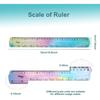 4 Pieces Flexible Ruler 12 Inch / 30 cm Bendable Soft Plastic Ruler Colorful Shatterproof Straight Edge Ruler for School, Classroom, Office