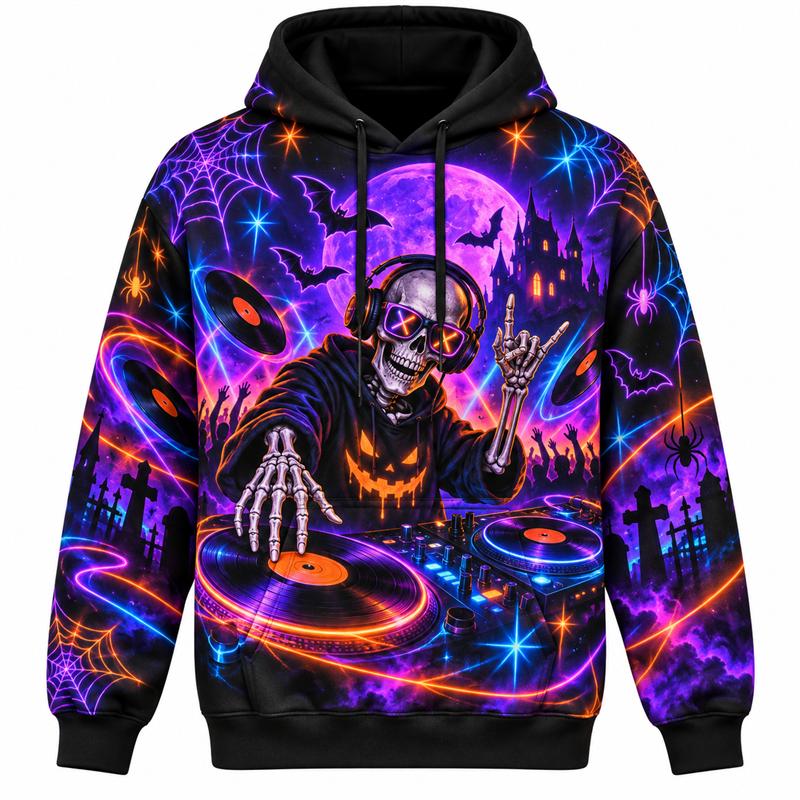 Unisex Halloween Hoodie 2026 Spooky Graphic Pullover Dark Gothic Fantasy Pumpkin Dragon Skeleton Witch Cat Retro Street Fashion Unisex