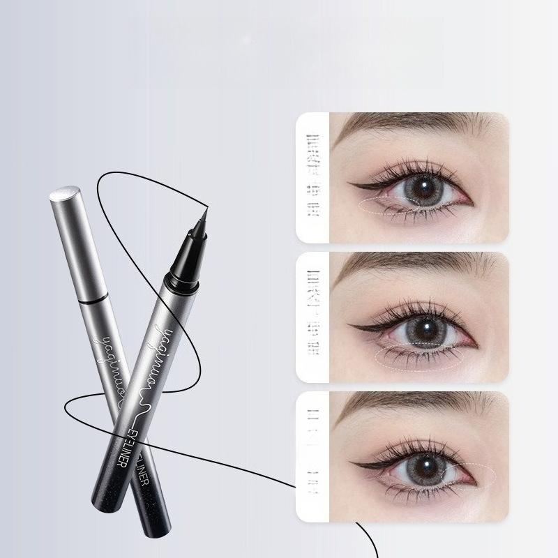 1Pc Slippery Waterproof Eyeliner, Long-lasting Waterproof, Non-smudging and Non-decolorizing, Big Eye Setting Eyeliner Pen