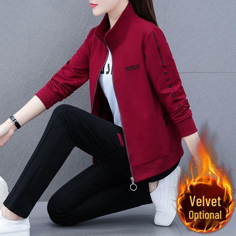 Woodpecker Damen Fleecegefüttertes Sportbekleidungsset - 2025 Neuer Stil für Frühling bis Herbst, Perfekt für Mütter mittleren Alters.