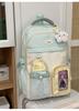 Schoolbag New High-value Japanese Ins Fresh and Sweet Contrasting Color Splicing Backpack Junior High School Students Lightweight Travel Backpack