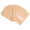 200 Stück Standbodenbeutel Kraftpapier Zip-Beutel Wiederverschließbar 9x14cm mit Fenster für Lebensmittel Kaffee