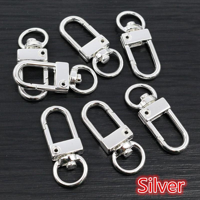 10pcs Snap Lobster Clasp Hooks Gold Silver Plated 5 Colors DIY Jewelry Making Findings for Keychain Neckalce Bracelet Supplies