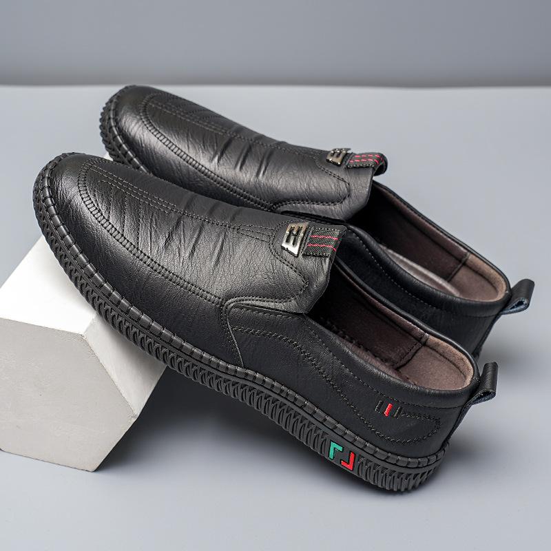 Leather shoes men's new casual shoes business men's shoes spring and autumn dad non-slip men