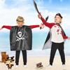 2 Pcs/set Children's Cloak Cartoon Printing Double-layer Cloak + Mask