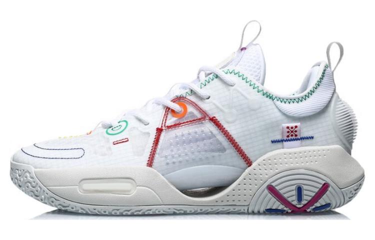 Li Ning All City 9 V1.5 Abrasion Resistant Breathable Low Top Basketball Shoes Men's White ABAT121-1