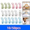 10/50PCS Clothes Hanger Multi-function Connect Hooks Folding Storage Clothes Rack Wardrobe Hanging Hanger Connection Hook Storage Organzier Hook