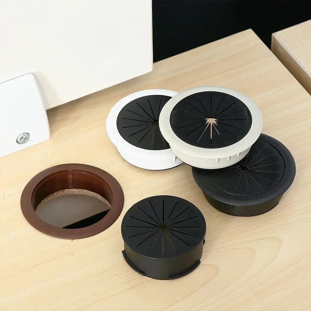 Desk Cord Grommet Wire Hole Cover Flexible Outlet Dust Plug Wire Tidy Rubber Gasket In Desk Table For Home Office Computer