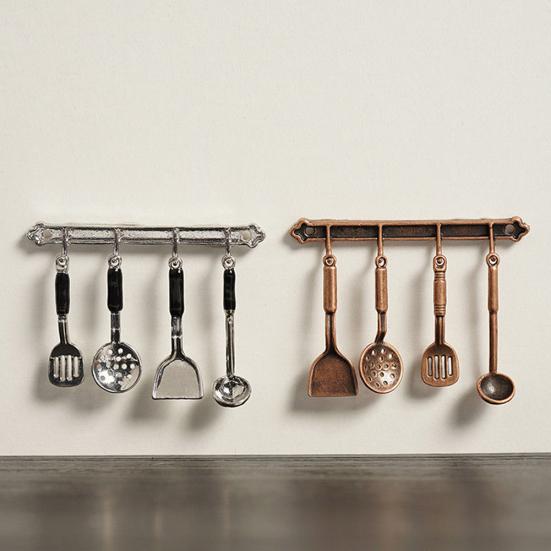 5Pcs Kitchen Dollhouse Miniature Spoon Shovel Cookware Tools DIY Accessories Kit