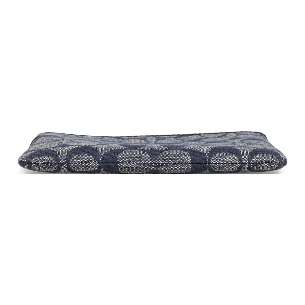 Coach Nolita 16 Classic Monogram Zip Closure Fabric Wristlet Clutch Small Women clutch Denim-Blue CH371-IMDEI