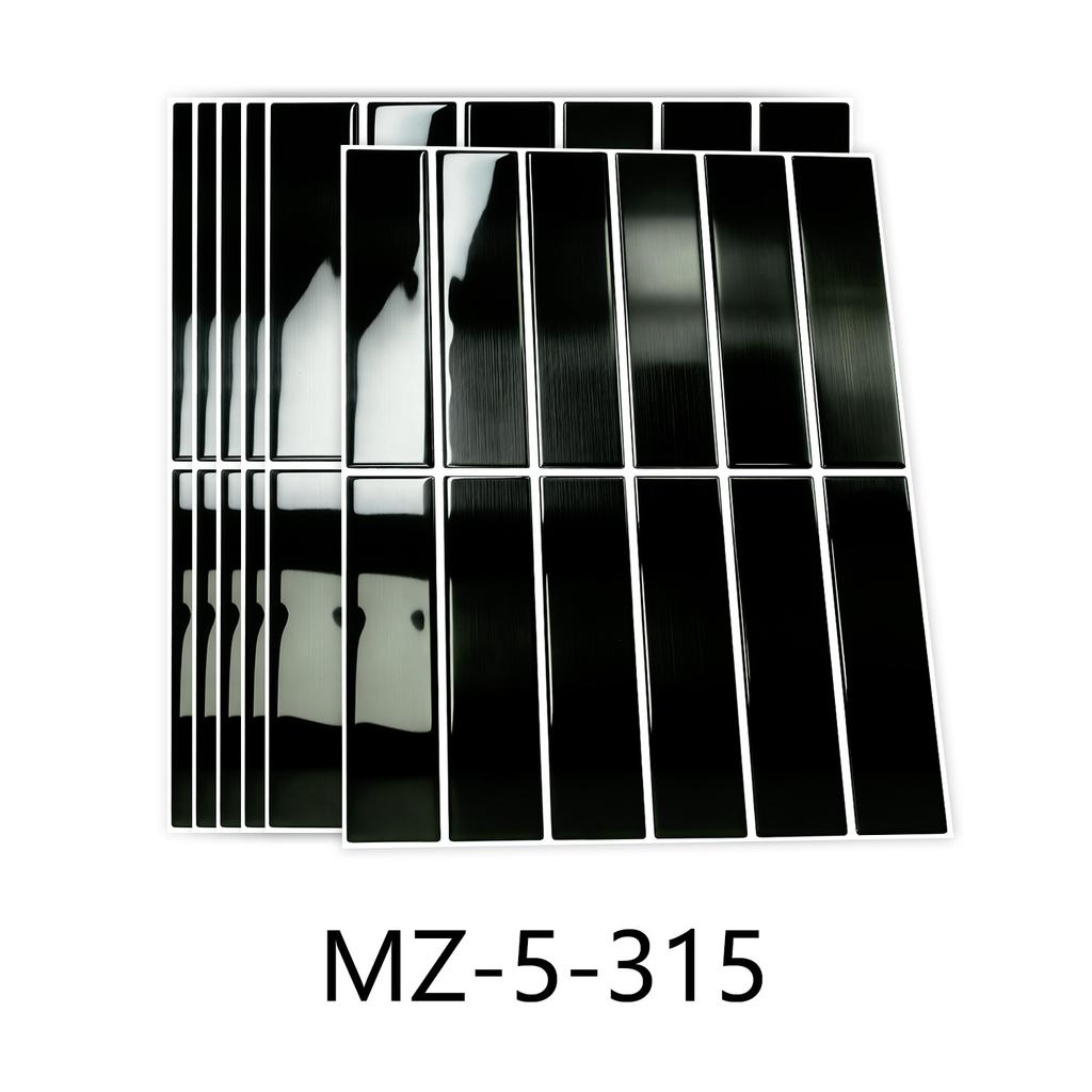 10/20/30Pcs 3D Tile Stickers 24x30cm Chinese Ink Landscape Wall Decals - Waterproof PVC Self-Adhesive Wallpaper for Kitchen Bathroom - Multi Designs